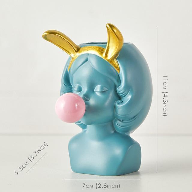Area Cute Bubblegum Girl Vase - Area Collections