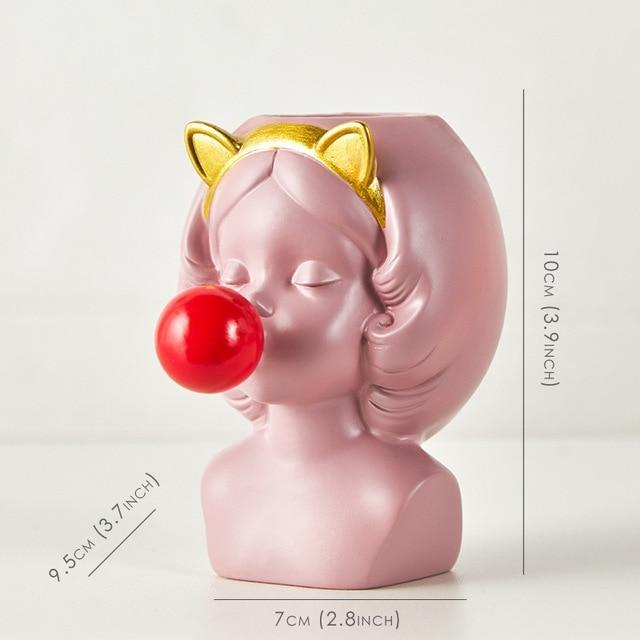 Area Cute Bubblegum Girl Vase - Area Collections