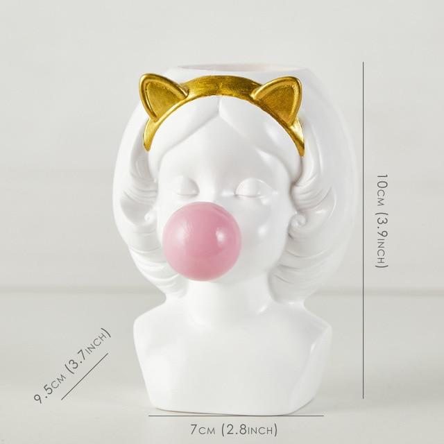 Area Cute Bubblegum Girl Vase - Area Collections