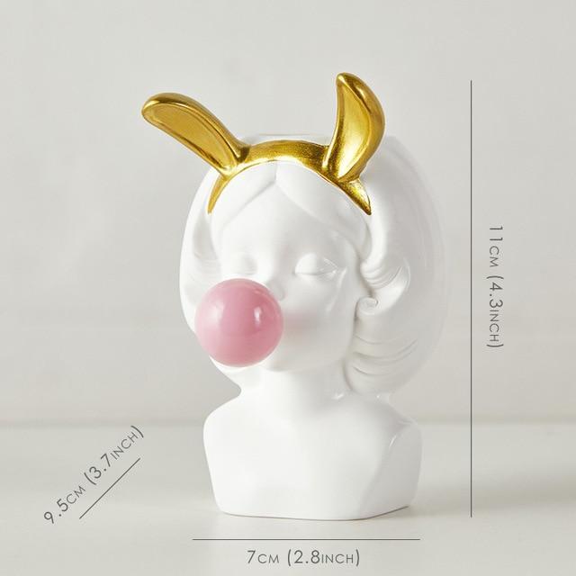 Area Cute Bubblegum Girl Vase - Area Collections