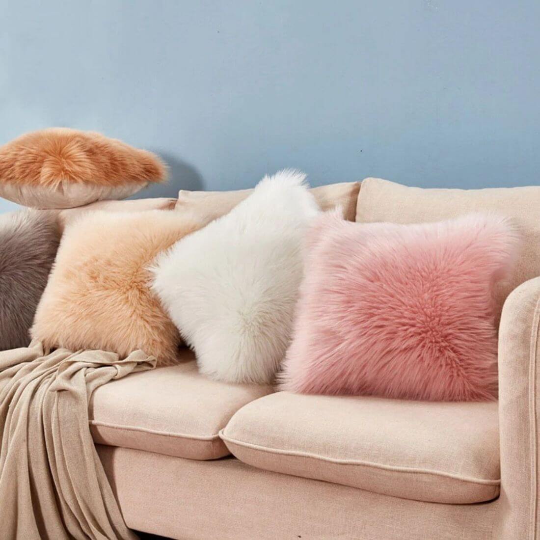 Area Faux Fur Cushion Cover - Area Collections