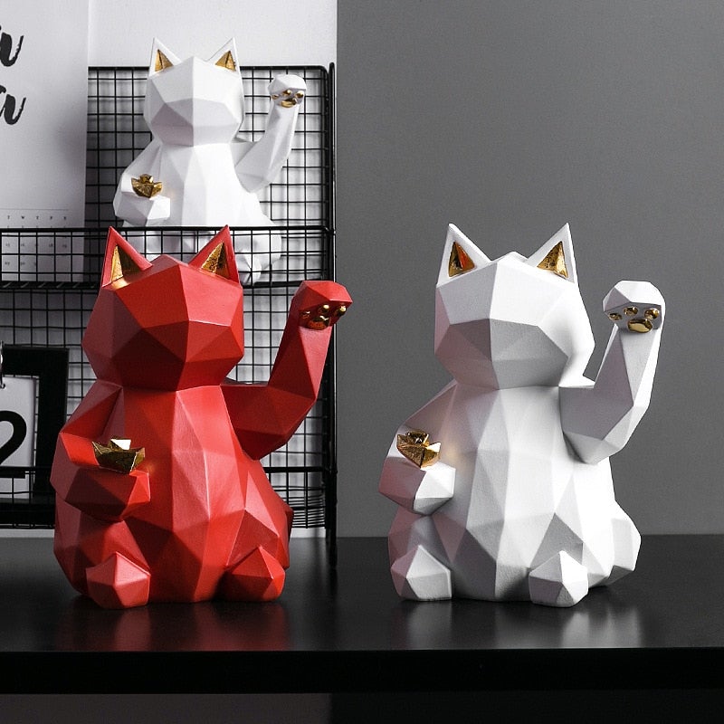 Area Geometric Lucky Cat - Area Collections