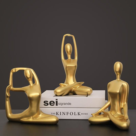 Area Golden Yoga Padmasana Statuette - Area Collections