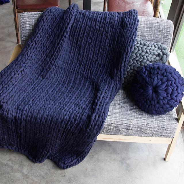 Area Hand Knitted Chunky Blanket - Area Collections