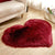 Area Heart Faux Sheepskin Rug - Wine Red - Area Collections
