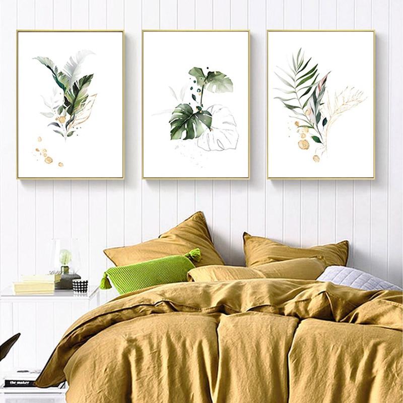 Area Leaf Botanical Canvas Painting - Area Collections