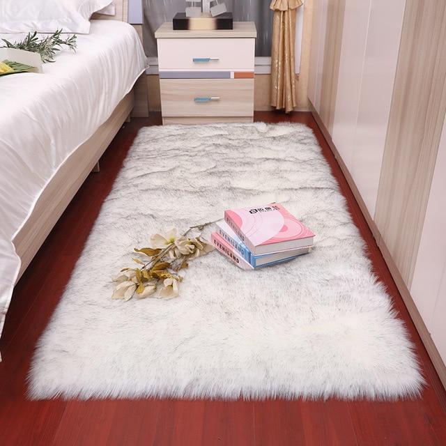 Area Soft Rectangle Faux Sheepskin Rug - Area Collections