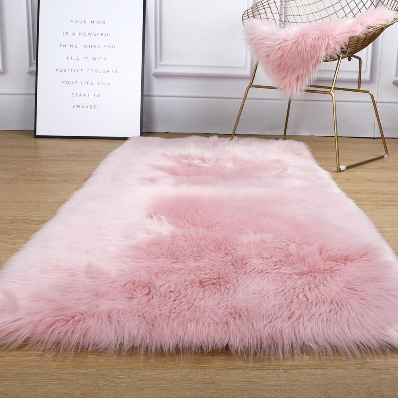 Area Soft Rectangle Faux Sheepskin Rug - Area Collections