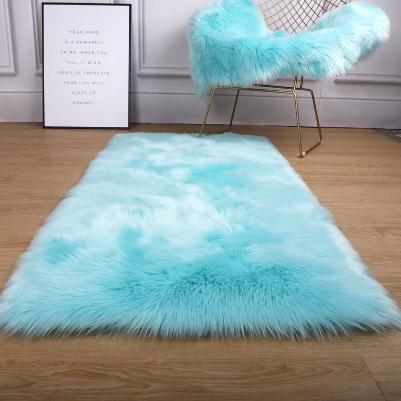 Area Soft Rectangle Faux Sheepskin Rug - Area Collections