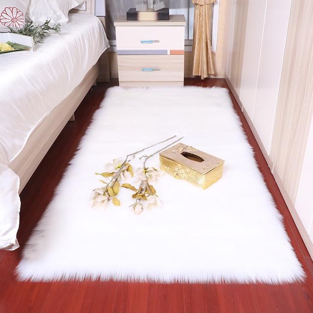 Area Soft Rectangle Faux Sheepskin Rug - Area Collections