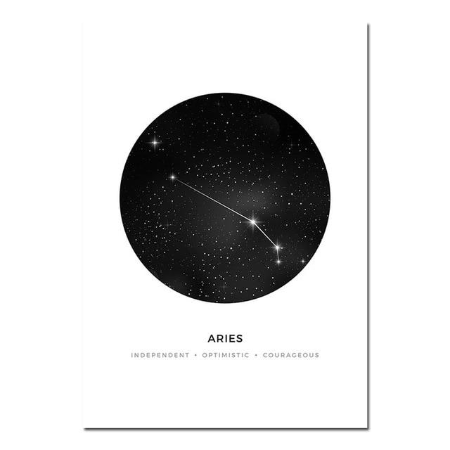 Astronomy Constellation White Background Wall Art - Area Collections