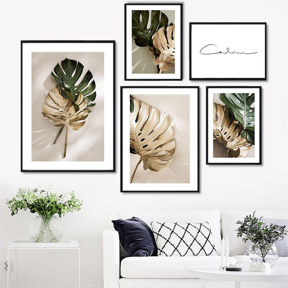Calm Monstera Leaf Wall Art - Area Collections