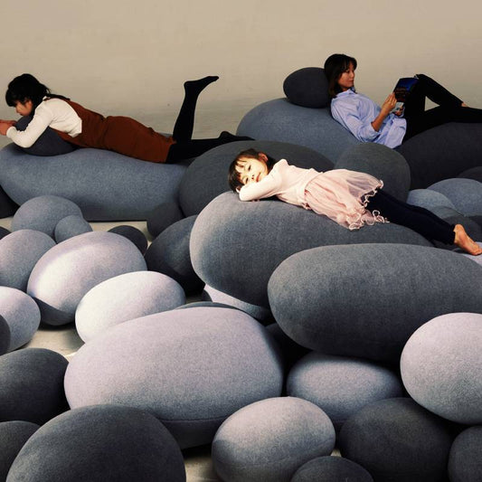 Cobblestone Boulder Throw Pillow - Area Collections