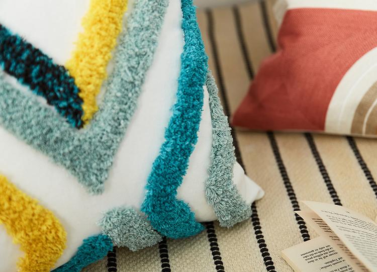 Color Block Tufted Pillow - Area Collections