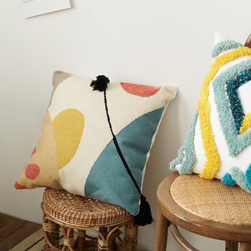 Color Block Tufted Pillow - Area Collections