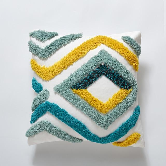 Color Block Tufted Pillow - Area Collections