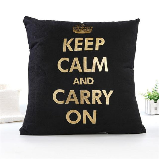 Cozy Area Cushion Cover - Keep Calm & Carry On - Area Collections