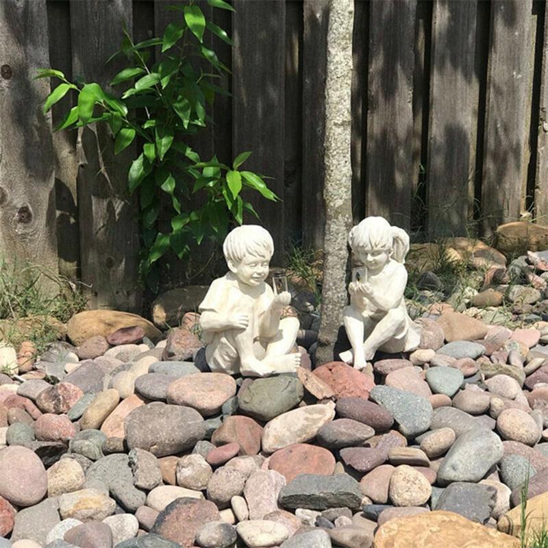 Ethan and Emma with Fireflies Garden Statue - Area Collections