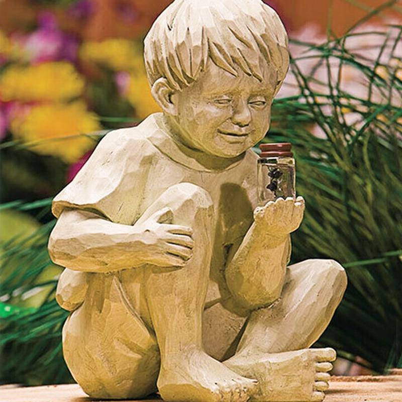 Ethan and Emma with Fireflies Garden Statue - Area Collections