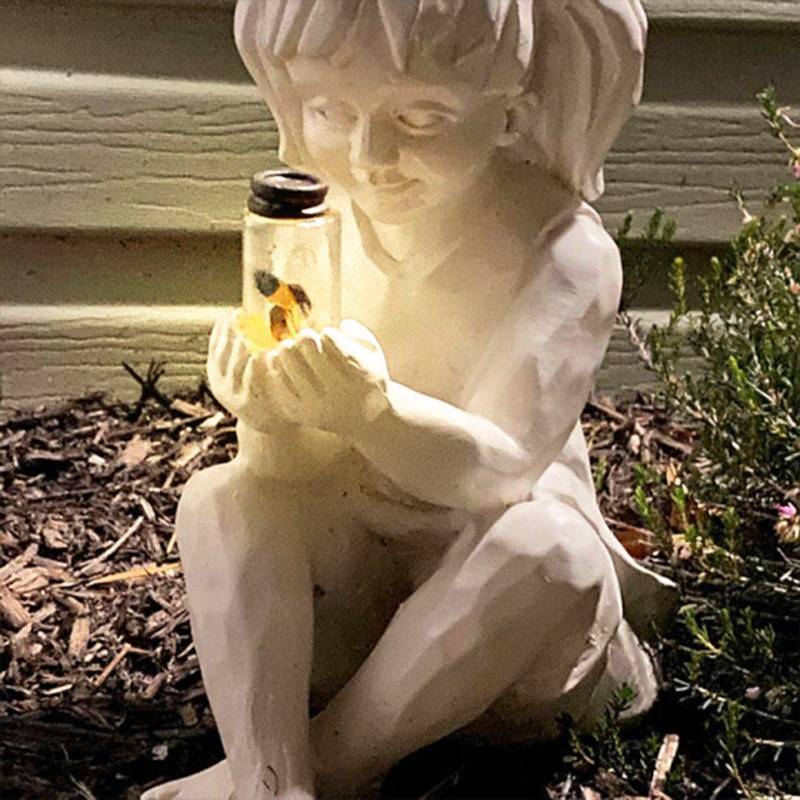 Ethan and Emma with Fireflies Garden Statue - Area Collections