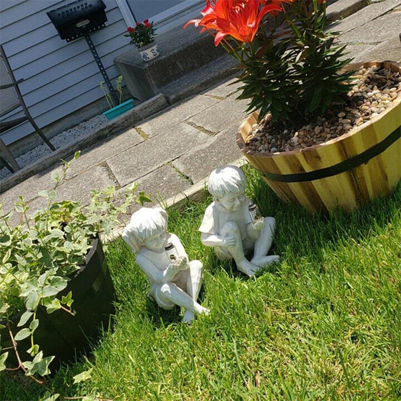 Ethan and Emma with Fireflies Garden Statue - Area Collections