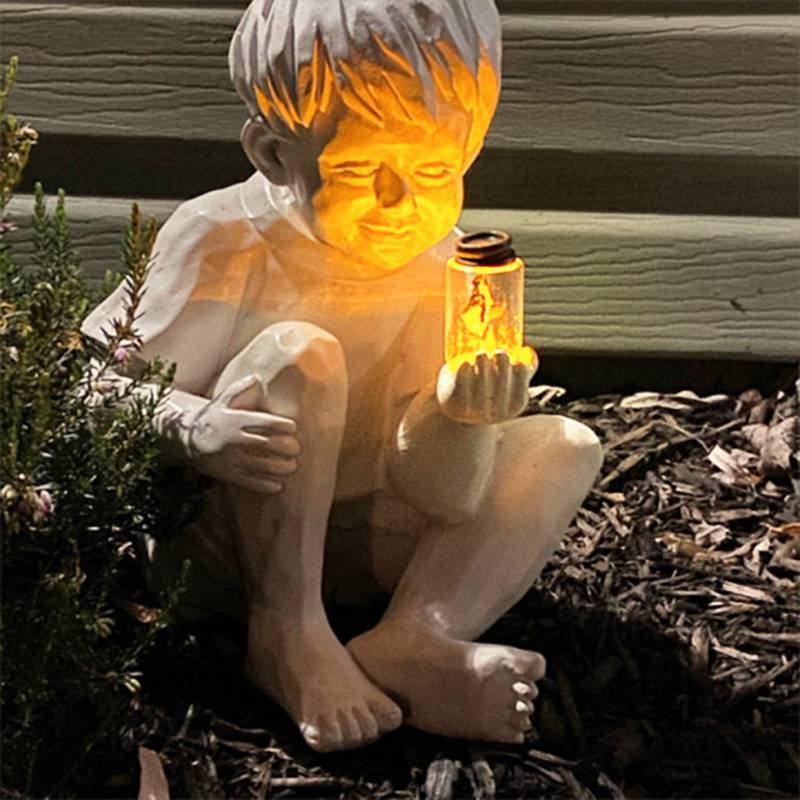 Ethan and Emma with Fireflies Garden Statue - Area Collections