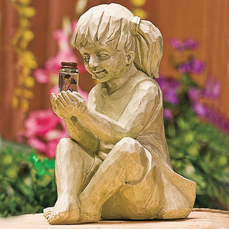 Ethan and Emma with Fireflies Garden Statue - Area Collections