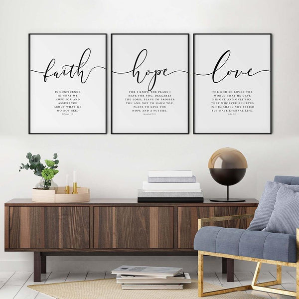 Love, Faith, Hope Wall Decor: The Perfect Touch for Your Home