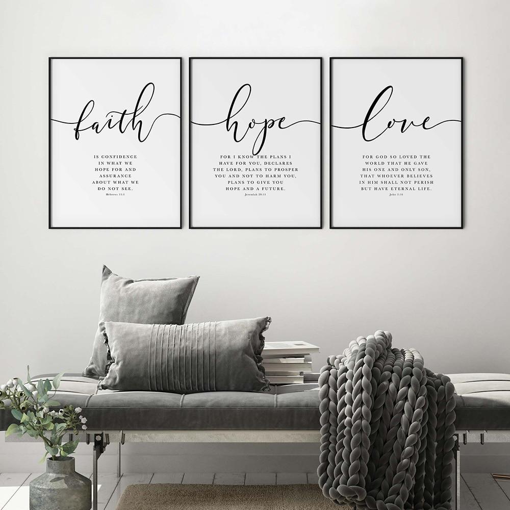 Faith Hope Love Wall Art - Area Collections