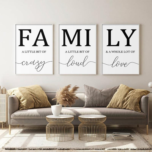 Family a bit of Crazy Wall Art - Area Collections