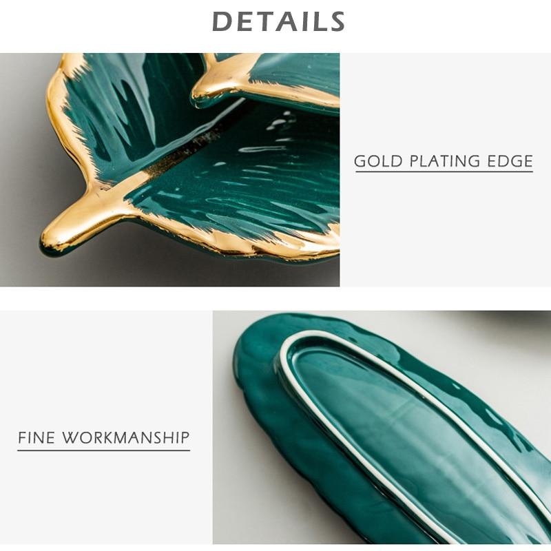 Feather of Gold Plate Tray - Area Collections