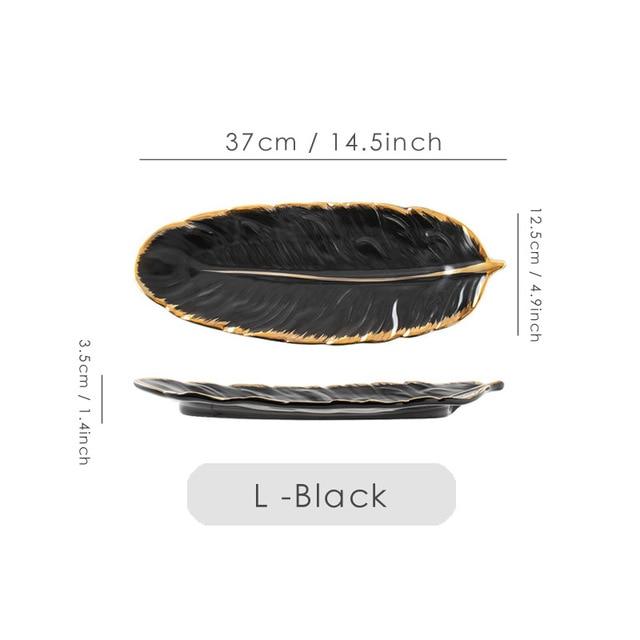 Feather of Gold Plate Tray - Area Collections