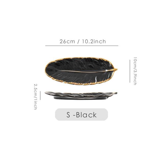 Feather of Gold Plate Tray - Area Collections