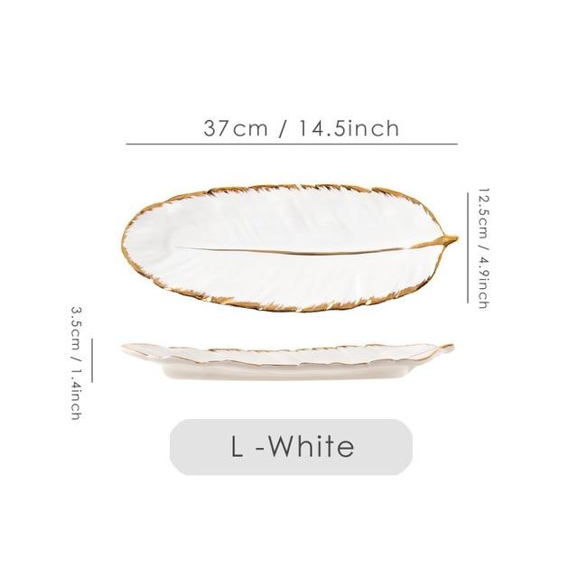 Feather of Gold Plate Tray - Area Collections