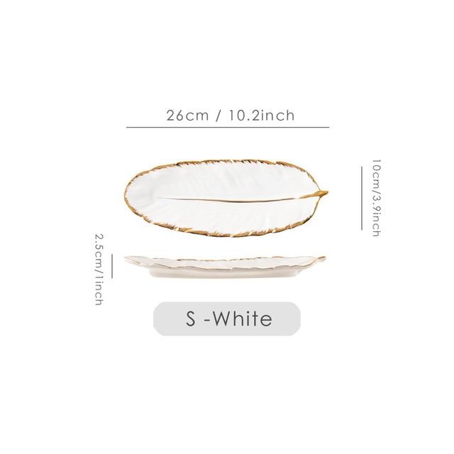 Feather of Gold Plate Tray - Area Collections