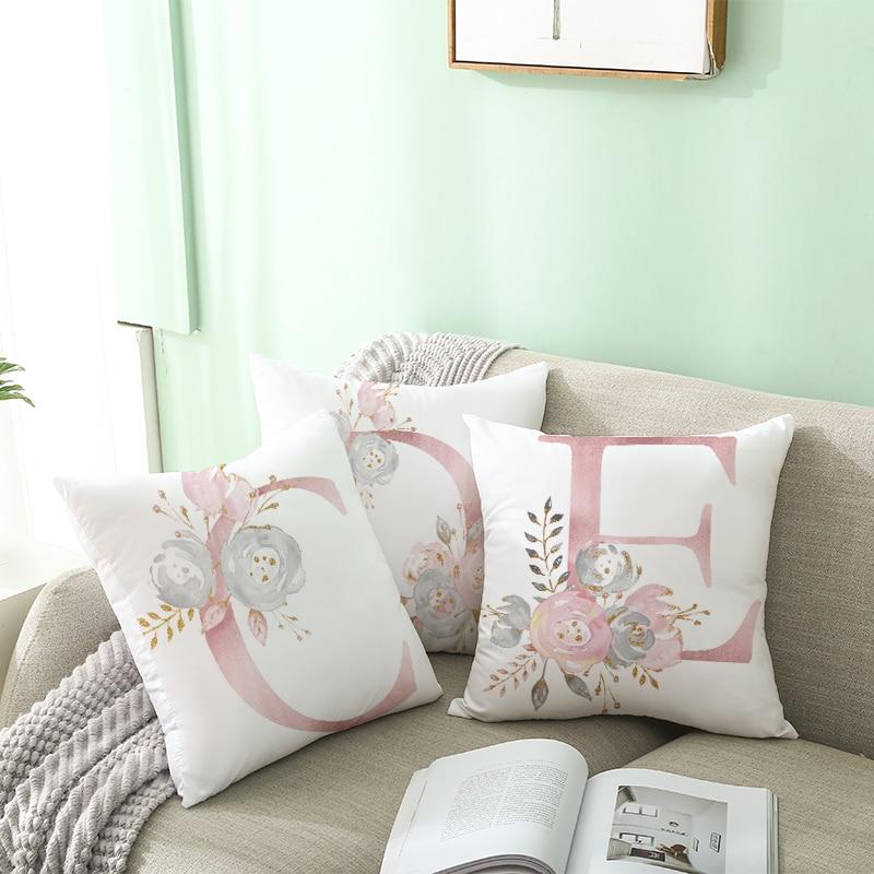 Floral Letter Pillow Cover - Area Collections