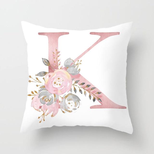 Floral Letter Pillow Cover - Area Collections
