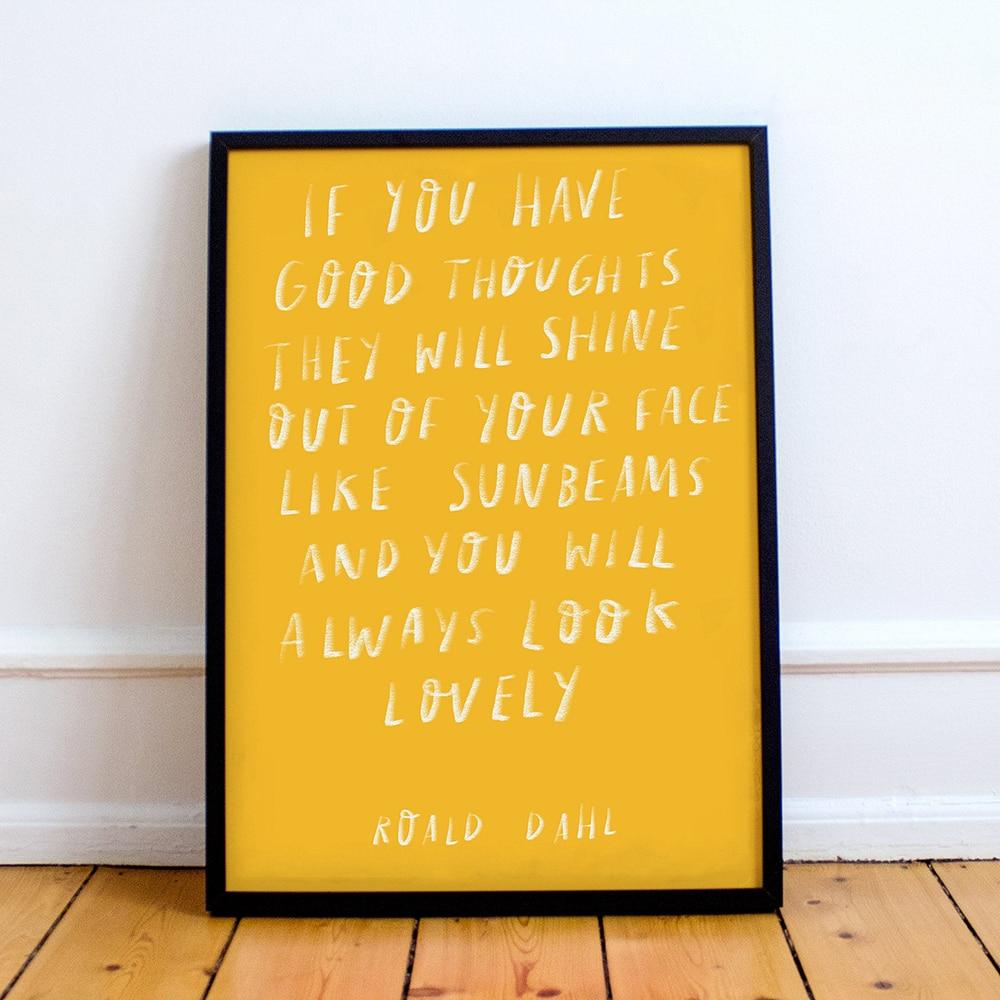 Good Thoughts and Sunbeams ~ Roald Dahl Quotes - Area Collections