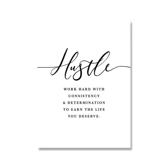 Grit Hustle Grind Canvas Print - Area Collections