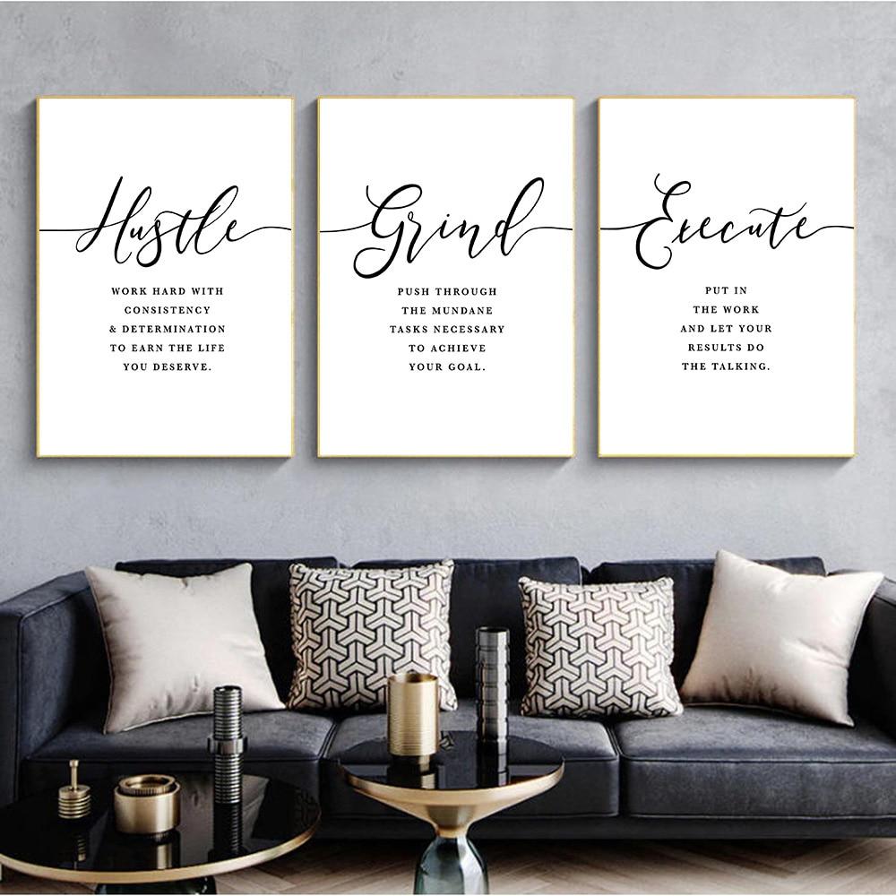 Grit Hustle Grind Canvas Print - Area Collections