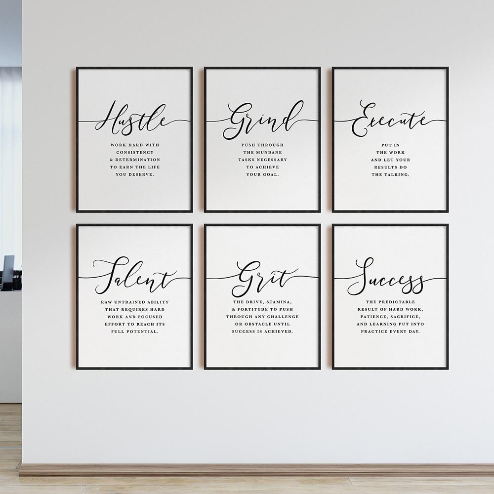 Grit Hustle Grind Canvas Print - Area Collections