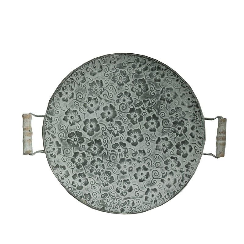 Handcrafted Retro Flat Serving Plate - Area Collections