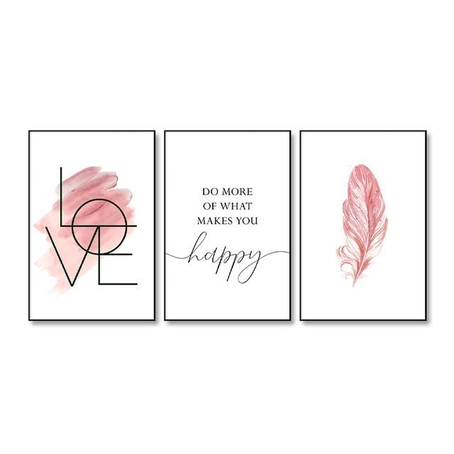 Happy Love In Pink Wall Art - Area Collections