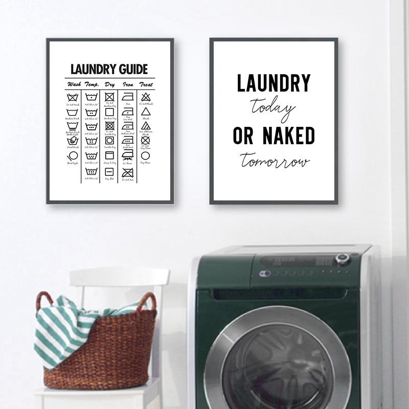 Laundry Symbols Guide Wall Decor - Area Collections