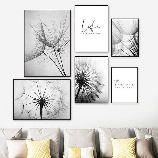 "Life is Beautiful" Dandelion Wall Art - Area Collections
