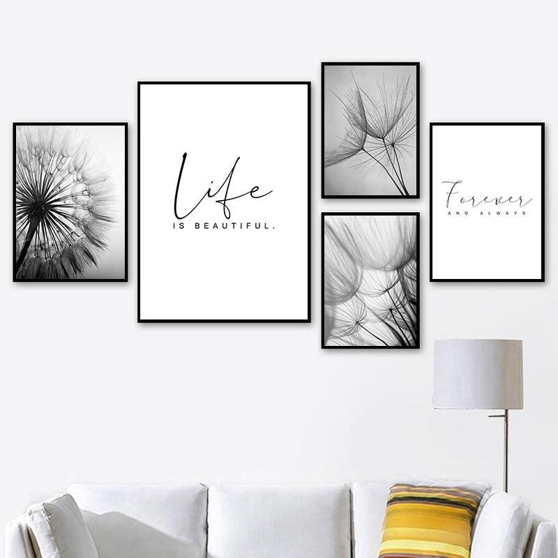 "Life is Beautiful" Dandelion Wall Art - Area Collections