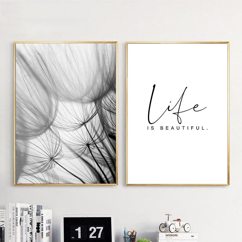 "Life is Beautiful" Dandelion Wall Art - Area Collections