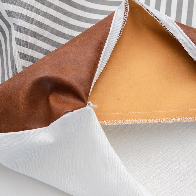 Lines and Dots Leather Pillow - Area Collections