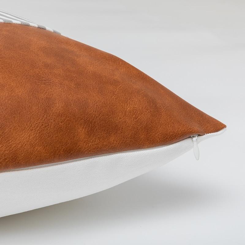 Lines and Dots Leather Pillow - Area Collections