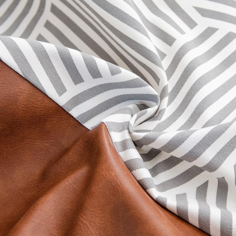Lines and Dots Leather Pillow - Area Collections